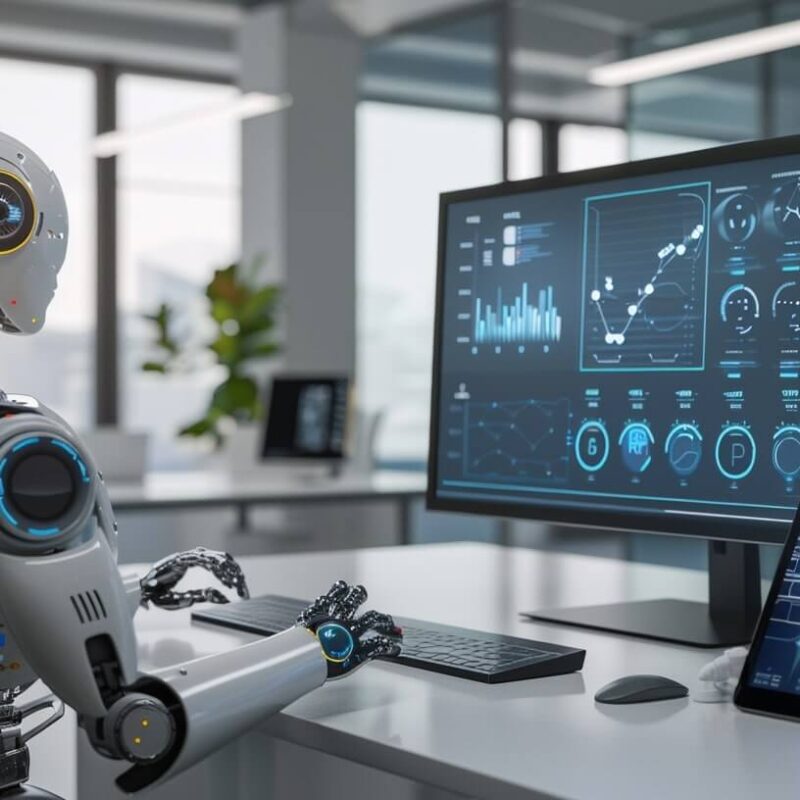 Ein Roboter nutzt verschiedene SLMs an seinem Arbeitsplatz